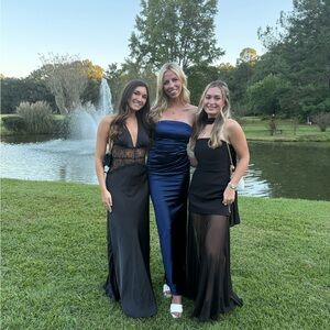 Meshki Midnight Blue Strapless Maxi Dress